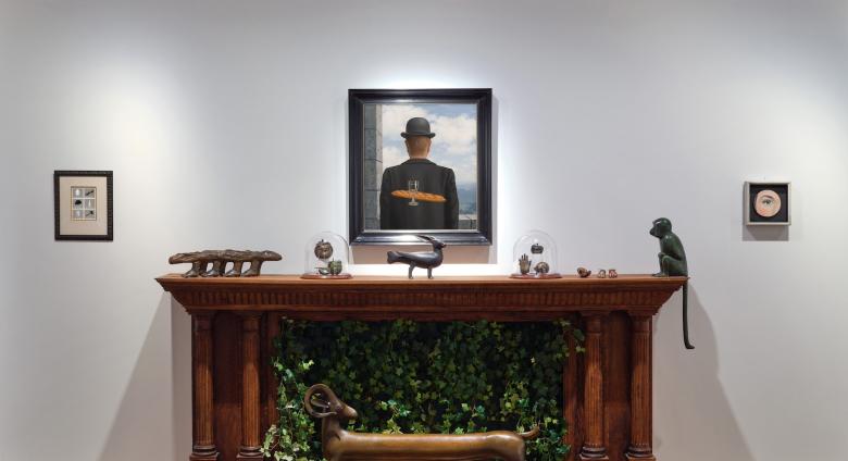 Installation view, Magritte and Les Lalanne: In The Mind's Garden, Di Donna Galleries (New York) in collaboration with Ben Brown Fine Arts (London). 
