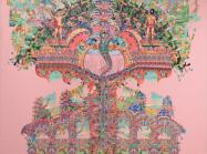 Salvador Herrera, Insertion of Imagination, 2019. Collage. 78.74 x 78.74 in (200 x 200 cm).