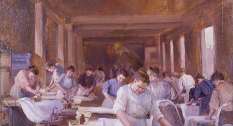 Acme Laundry in Cincinnati, c. 1911. Caroline Augusta Lord (1860 - 1927). Oil on canvas. 