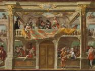 The Metropolitan Museum of Art, New York. Andreas Altomonte, A Masked Ball in Bohemia, 1748. Oil on canvas. 19 x 38 in. (48.3 x 96.5 cm.).