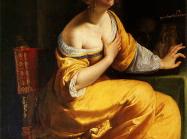 Artemisia Gentileschi, Conversion of the Magdalene/Penitent Mary Magdalene, 1620. Oil on canvas, 57.6 x 42.5 in. (146.5 x 108 cm.), Pitti Palace, Uffizi Galleries, Florence.