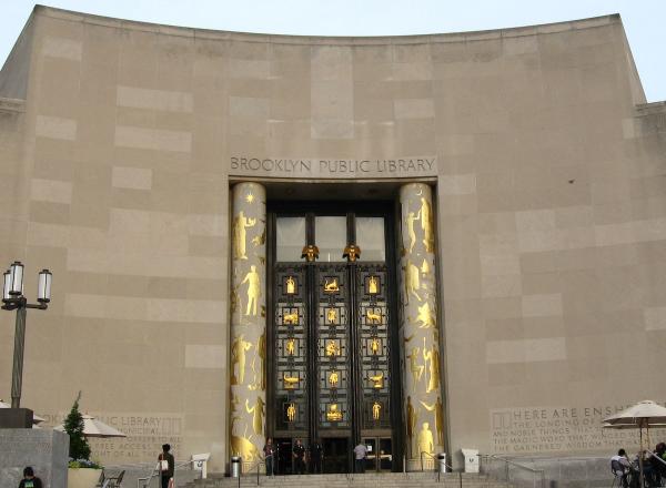 Brooklyn Public Library’s central branch where “Department of Transformation: Letters for the Future” is on view. Source.