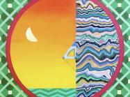 "Cliffside Portal," by Jeremiah Jossim. Painting—Oil on Canvas. 15" x 15". $500. 