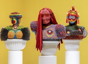 Installation view of Jeffrey Gibson: the space in which to place me at The Broad, Los Angeles, May 10 to September 28, 2025. Photo by Joshua White/JWPictures.com, courtesy of TheBroad.