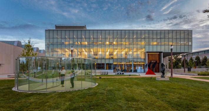Facade of the  the Sam Fox School of Design & Visual Arts, Washington University in St. Louis. 