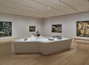 Installation view of Wifredo Lam: When I Don’t Sleep, I Dream on view at The Museum of Modern Art